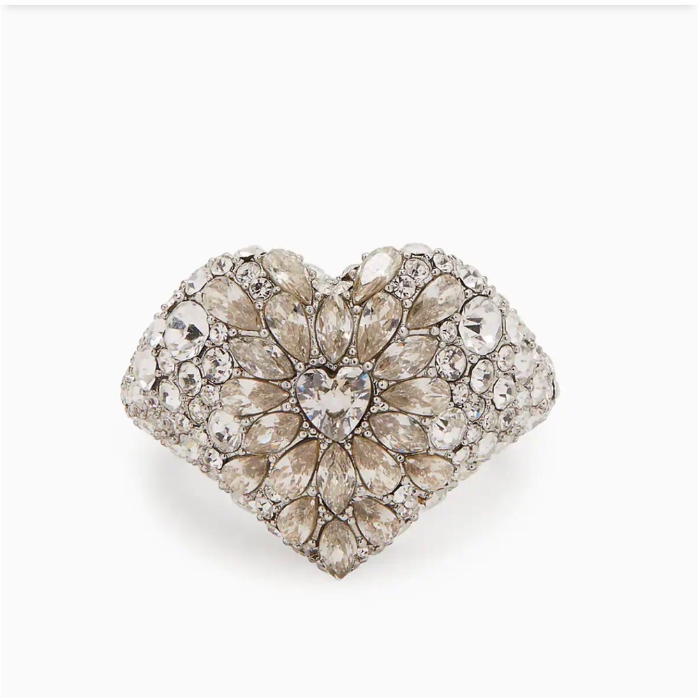Something Sparkly Heart Clay Pave Ring